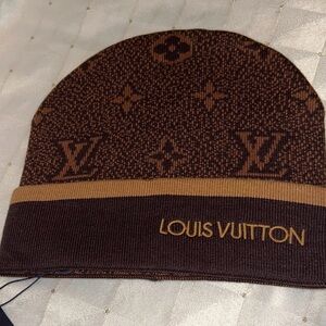 Louis Vuitton Dark Brown Monogram Beanie